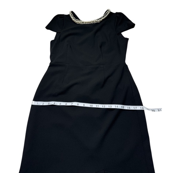 Betsey Johnson Pearl Trim Trumpet Ruffle Sheath Dress 10 - Picture 10 of 15